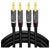 LogiLink CA1211 Audio/phono Cable 5.0 m Black Shielded, Colour-coded