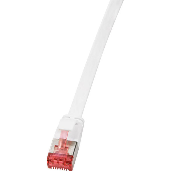 LogiLink CF2011S RJ45 Network Cable Cat6 U/FTP 0.25m White Gold Pl...