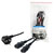 LogiLink CP101 Power Cable 1x PG Plug to 2x IEC C13 1.7m Black