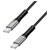 LogiLink CU0424 USB-C 2.0 Cable USB-C to USB-C 2m Black LED 100W PD 3.0