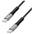 LogiLink CU0430 USB-C 3.2 Gen 2x2 Cable 0.3m Black 100W 4K UHD with LED
