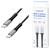 LogiLink CU0432 USB-C Cable USB 3.2 Gen 2 1.0m Black LED 4K UHD