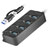 LogiLink UA0419 USB 3.2 Gen 1 Hub 4-Port USB-A with Switches and USB-C Adapter