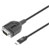 Manhattan 154499 USB-C to Serial DB9 RS232 Adapter Cable 100cm Black