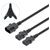 Manhattan 157469 Current Cable 2x IEC C13 to 1x IEC C14 1.8m Black