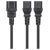 Manhattan 157469 Current Cable 2x IEC C13 to 1x IEC C14 1.8m Black