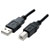 Manhattan 333368-CG USB 2.0 A to B Cable 1.8m Black Gold-Plated UL-Approved