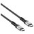 Manhattan 356381 USB4 Type-C Cable 40Gbps 8K 240W 2m Black Braided Aluminum Boot