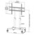 Manhattan 462679 TV Trolley for 23-70 Displays Height-Adjustable 45° Tilt Black