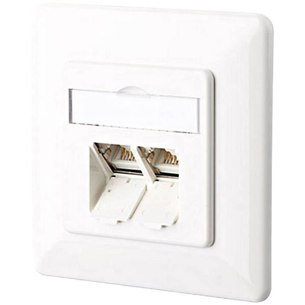 Metz Connect 1307381002-I Cat 6 2-Port Flush Mount Network Outlet ...