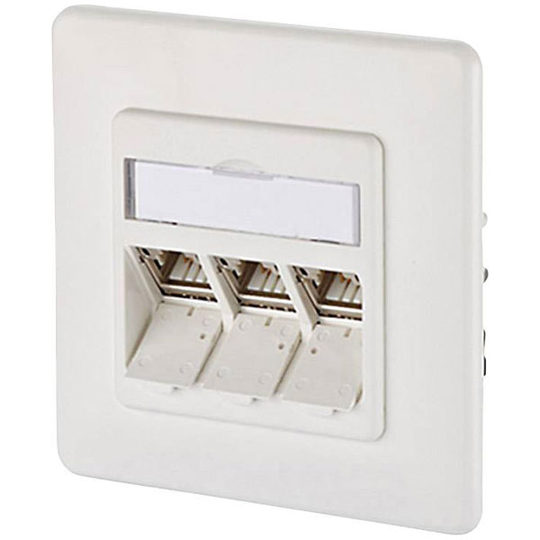 Metz Connect 130B12D31002-E Network Outlet Flush CAT 6A 3 Ports Pu...
