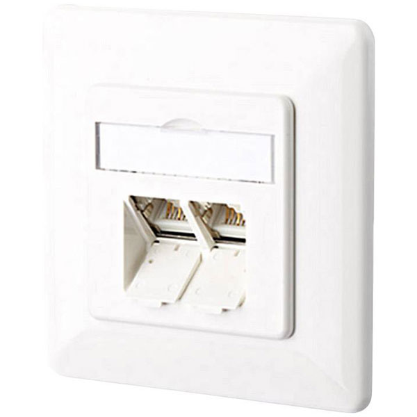 Metz Connect 130C381002-I Network Outlet Flush CAT 6A 2 Port Pure ...