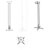 Neomounts BEAMER-C500SILVER Projector Ceiling Mount 25-175cm Height Adj. Silver