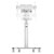 Neomounts FL50S-825WH1 Mobile Floor Stand for 37-75 Screens up to 70kg White