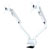 Neomounts FPMA-D750DWHITE Dual Monitor Desk Mount 10-32 White Gas Spring