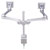 Neomounts FPMA-D930D Dual Monitor Desk Mount 10-30 Full Motion Silver