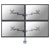 Neomounts FPMA-D935D4 Monitor Desk Mount 4 Screens 10-27 Tilt/Swivel Silver