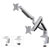 Neomounts NM-D750DSILVER Dual Monitor Desk Mount 10-32 Gas Spring Silver