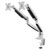 Neomounts NM-D750DSILVER Dual Monitor Desk Mount 10-32 Gas Spring Silver