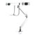 Neomounts NM-D775DXWHITE Dual Monitor Arm 10-32 Gas Spring Desk Mount White