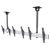 Neomounts NMPRO-CMB3 Monitor Ceiling Mount 32-55 Black Tiltable 3 Screens
