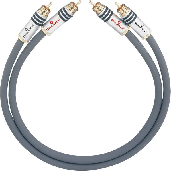 Oehlbach 2016 NF 14 Master RCA Audio Cable 0.5m Anthracite Gold Plated