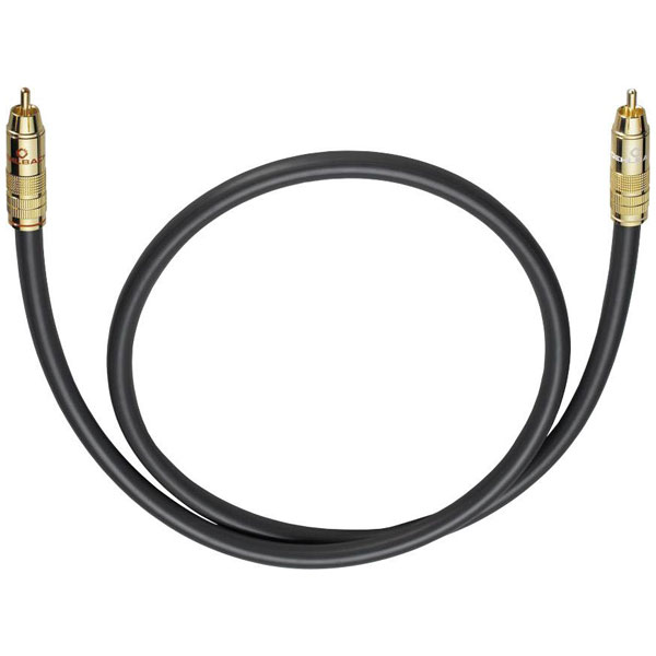 Oehlbach 204501 RCA Subwoofer Cable 1.0m Anthracite Gold Plated NF...