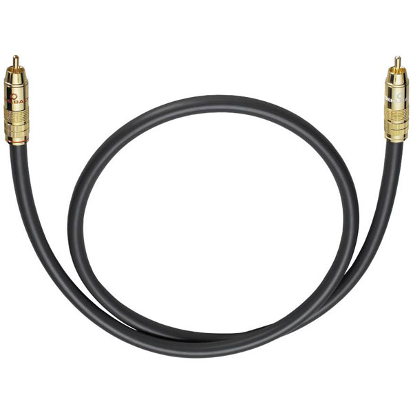 Oehlbach 204502 RCA Subwoofer Cable 2m Anthracite Gold Plated NF 2...