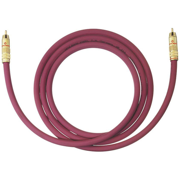 Oehlbach 20543 NF 214 Sub RCA Audio Cable 3.00m Bordeaux Gold Plat...