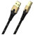 Oehlbach D1C9546 USB cable USB 2.0 USB-A plug, USB-B plug 10.00 m Black/golden