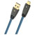 Oehlbach D1C9578 USB-C to USB-A Charging Cable, 1m, 60W, Braided, Petrol Blue