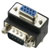 Renkforce RF-2959362 Series Adapter 9-pin D-SUB Plug to Socket 90° Angled Black