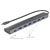 Renkforce RF-3374946 USB 3.2 Gen 1 Hub 6+1 Ports Pass-Through Silver Aluminum