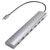 Renkforce RF-3374946 USB 3.2 Gen 1 Hub 6+1 Ports Pass-Through Silver Aluminum