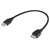 Renkforce RF-3999453 USB 2.0 Extension Gooseneck Cable, A-A, 0.16m, Gold-Plated