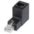 Renkforce RF-4087413 RJ45 Network Adapter Cat5e 90° Angled Upward Black