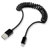 Renkforce RF4087422 USB-A to Lightning Spiral Cable 0.95m Black USB 2.0 MFi
