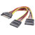Renkforce RF-4189218 SATA Power Y-Adapter 1x Plug to 2x Sockets 0.15m Cable