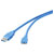 Renkforce RF-4264542 USB 3.2 Gen 1 A to Micro-B Cable 1m Blue Gold-plated