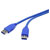 Renkforce RF-4369449 USB 3.2 Gen 1 Cable USB-A to USB-A 1.8m Blue Gold-plated