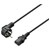 Renkforce RF-5771520 C13/C14 Appliance Cable, Right-Angle Plug to C13, 0.75m Blk