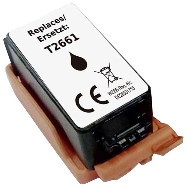 Renkforce RF-6736454 Ink Cartridge for Epson T2661 Compatible Blac...