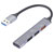 Renkforce RF-6855462 USB 3.2 Gen 2 Hub 4-Port 10Gbps Aluminum Casing Grey