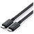 Satechi ST-YTB100K Thunderbolt cable Thunderbolt™ 4 USB-C® 1.00 m Black, Silver