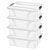 Siena HOME R07910 Anzio Storage Box Lid Transparent 7L 385x111x254mm 4pc