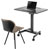 SpeaKa Professional SP-9957420 Electric Sit-Stand Desk 800x600mm 78-128cm Black