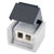 Telegartner 100021370 Data Outlet IP44 Surface Mount 2-Port Gray Unequipped