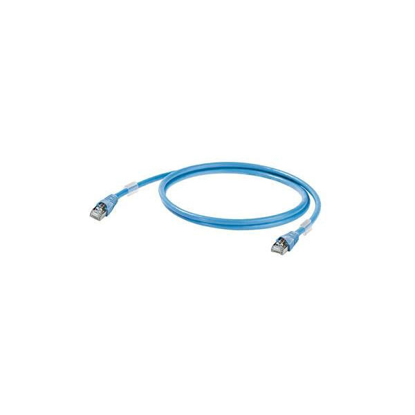Weidmuller 1165900010 RJ45 Patch Cable Cat 6A S/FTP 1m Blue LSZH U...