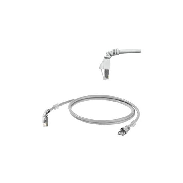 Weidmuller 1233160030 RJ45 Patch Cable Cat.6A S/FTP 3m Grey Angled...
