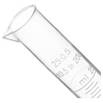 Rapid ECH0354B Cylinder Measuring Graduated-Hexagonal, Cap. 25ml, Polypropylene